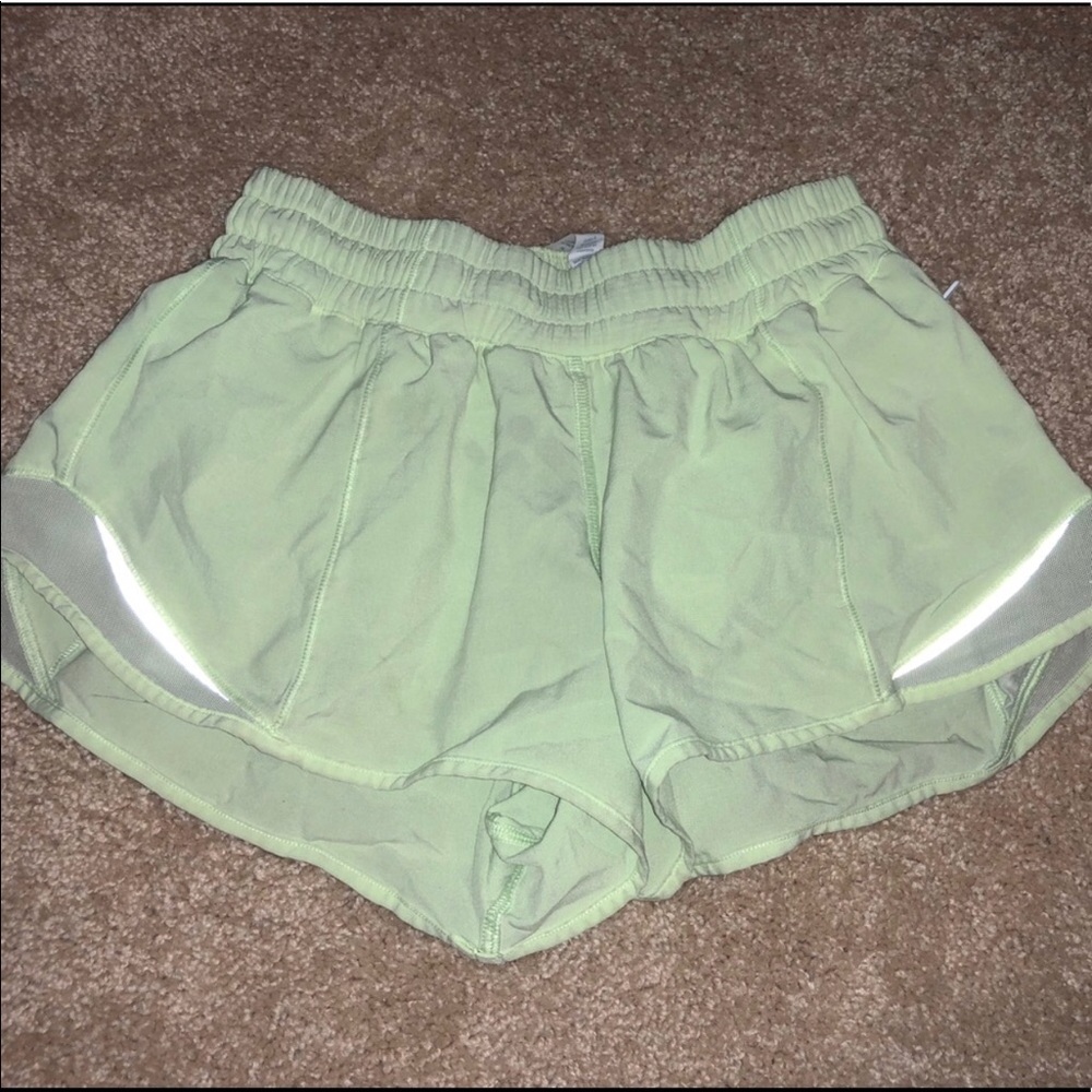 Light yellow hotty hot lululemon shorts
